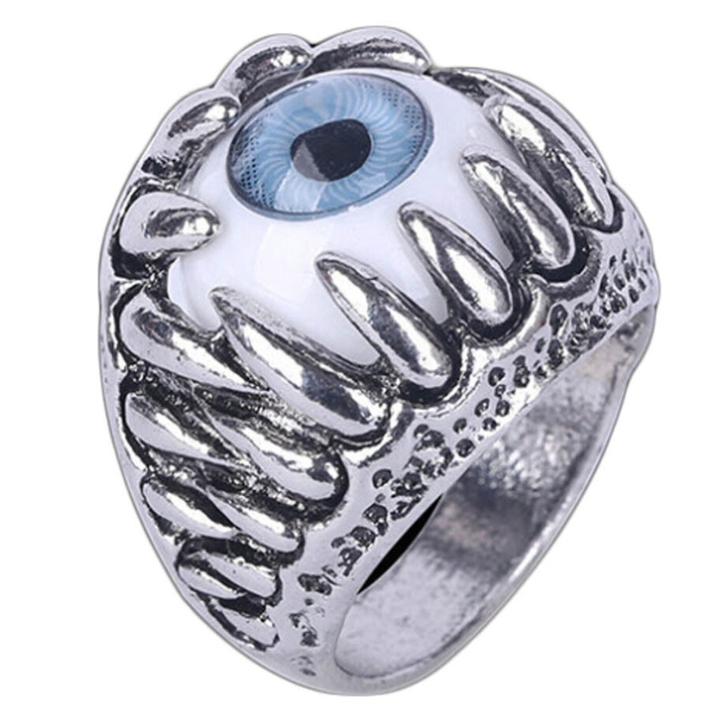 Blue Horror Eyeball & Teeth Ring NWT-